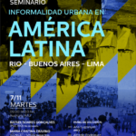 [PARA AGENDAR]::: Seminario internacional “Informalidad urbana en América Latina”, 6 y 7 de noviembre