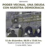 SEMINARIO PODER VECINAL UNA DEUDA CON NUESTRA DEMOCRACIA